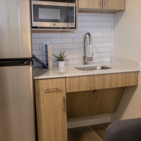 kitchen with ample counter-space and modern appliances