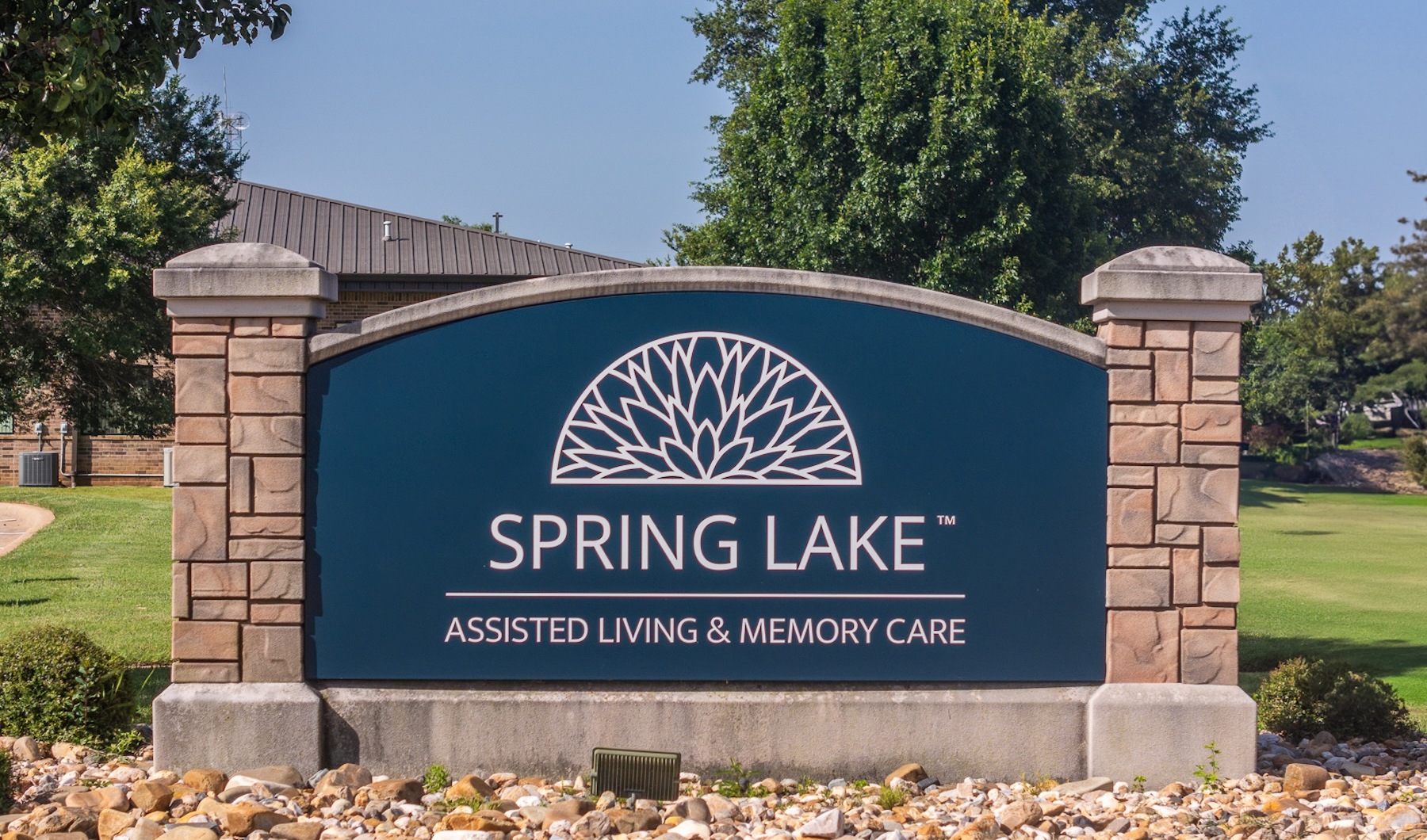 signage with landscaping