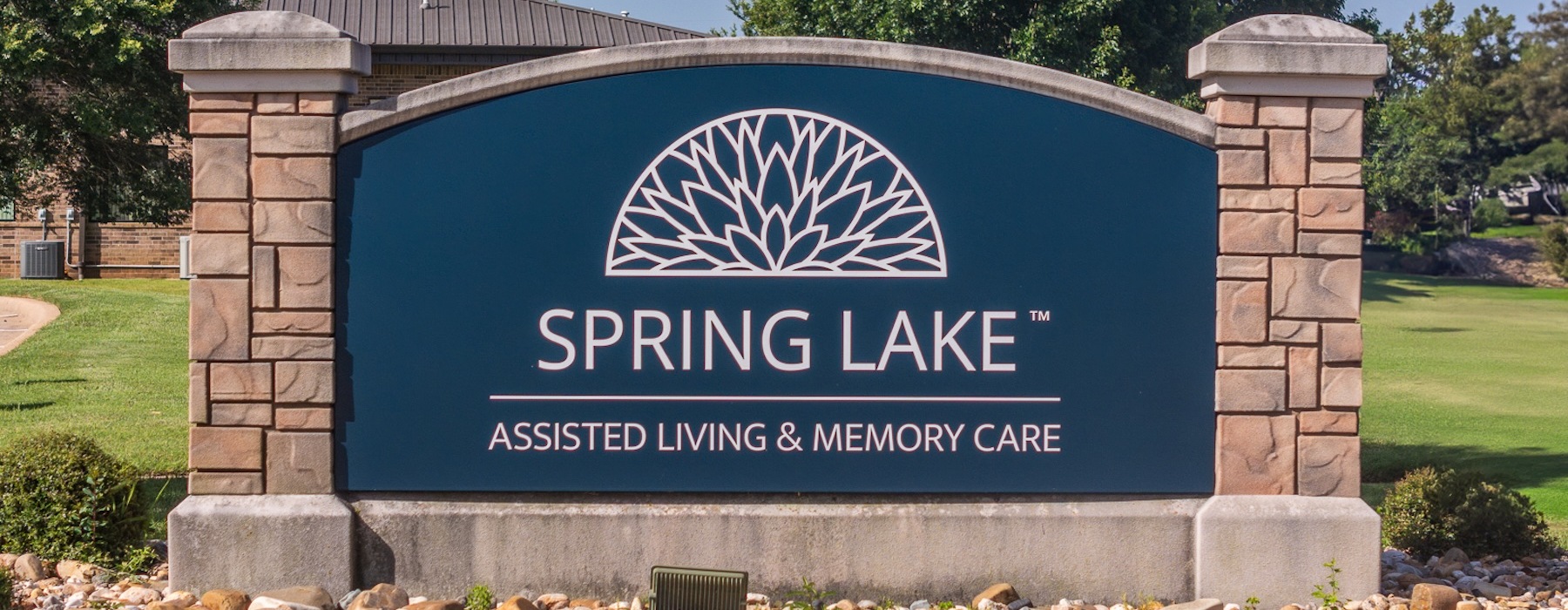 signage with landscaping